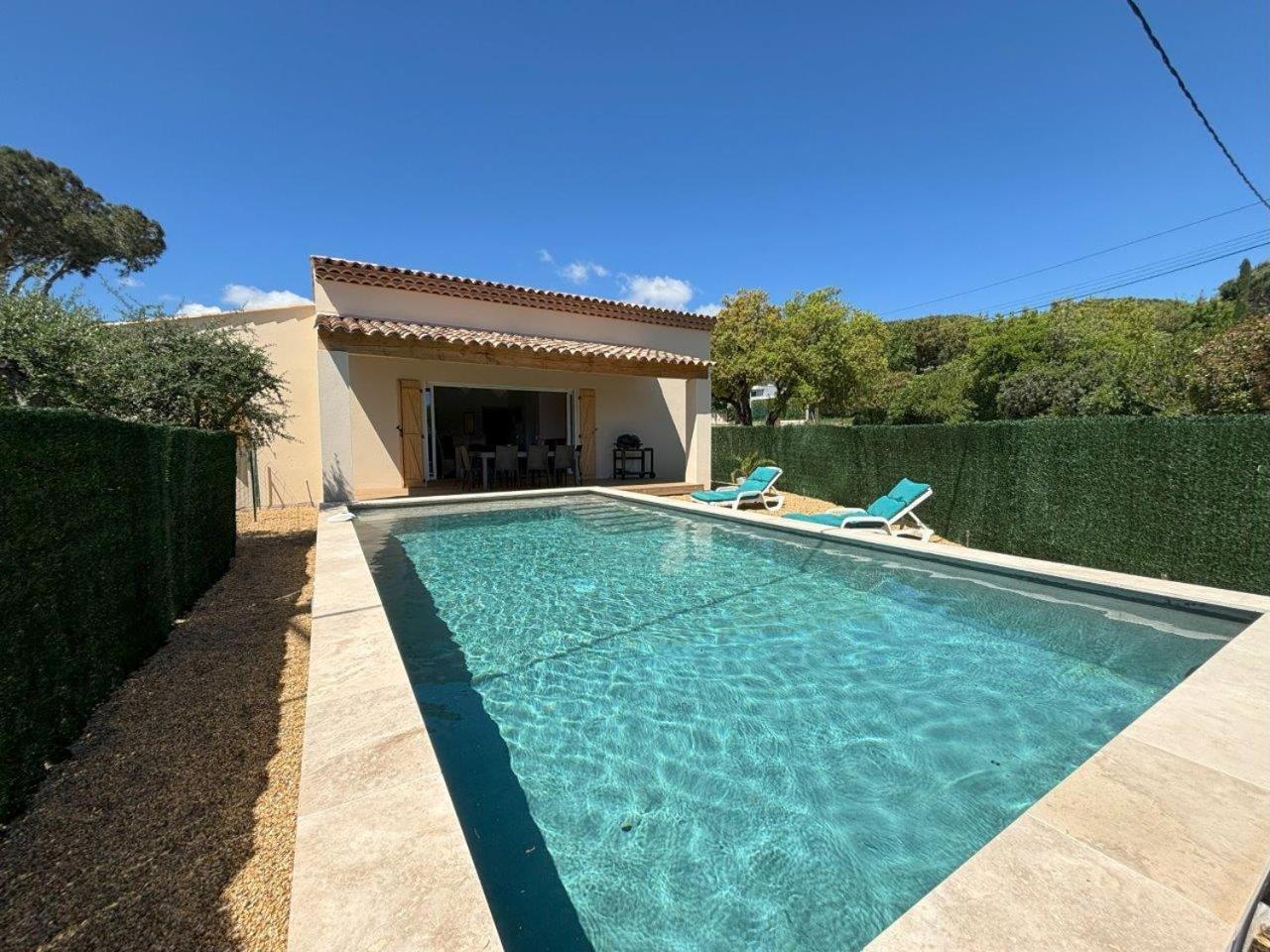 Villa Climatisee 8 Personnes, Piscine Privee, 3 Chambres Le Plan-de-la-Tour Luaran gambar